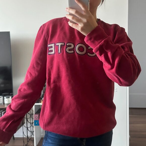 Lacoste Red Crewneck Sweatshirt - Picture 2 of 7